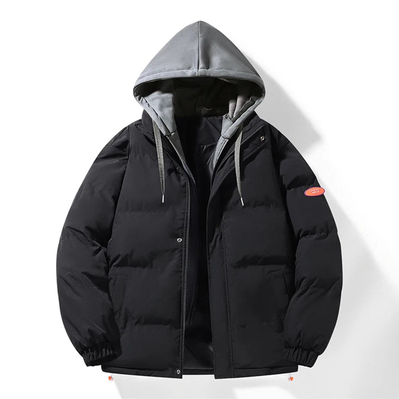 Fashion Men's Hooded Parka Jackets Thick Warm Outdoor Streetwear/Casual Winter Quality Male Puffer Jacket Couple Coats