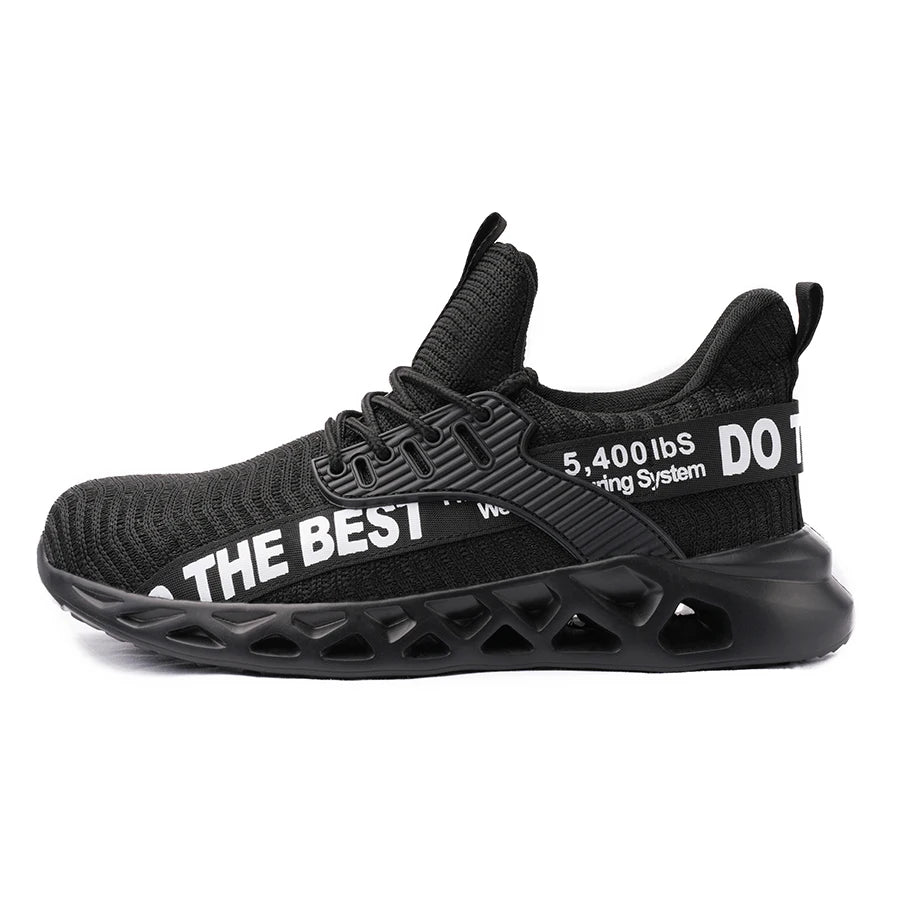Steel Toe Work Safety Sneakers for Men Lightweight/Anti-Smash Anti-Puncture Protective Shoes