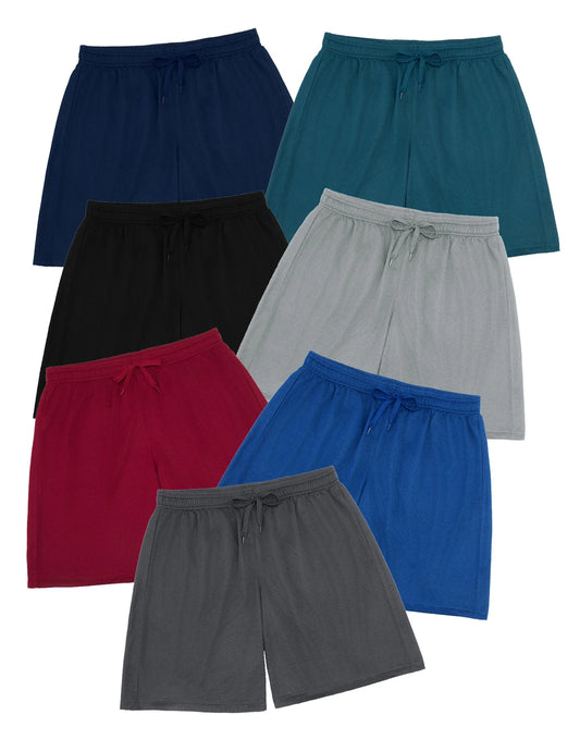 7 pieces of men's sports shorts polyester elastic band pocket/quick drying breathable fitness shorts