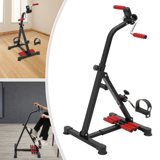 ABS Pedal Exerciser Bike Black Manual Fitness Bike/Adjustable Height 36*38*93cm for Sports Enthusiasts