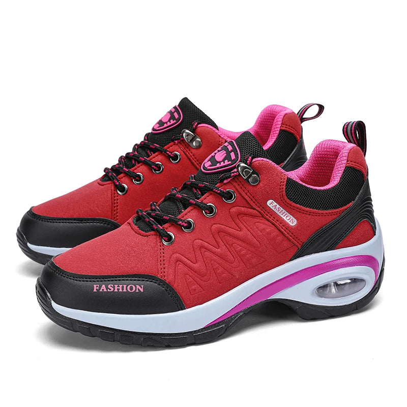 Women's Hiking Shoes Fashionable Luxurious Wedge Running Shoes/Shock-absorbing Breathable Comfortable Outdoor Camping Sneakers