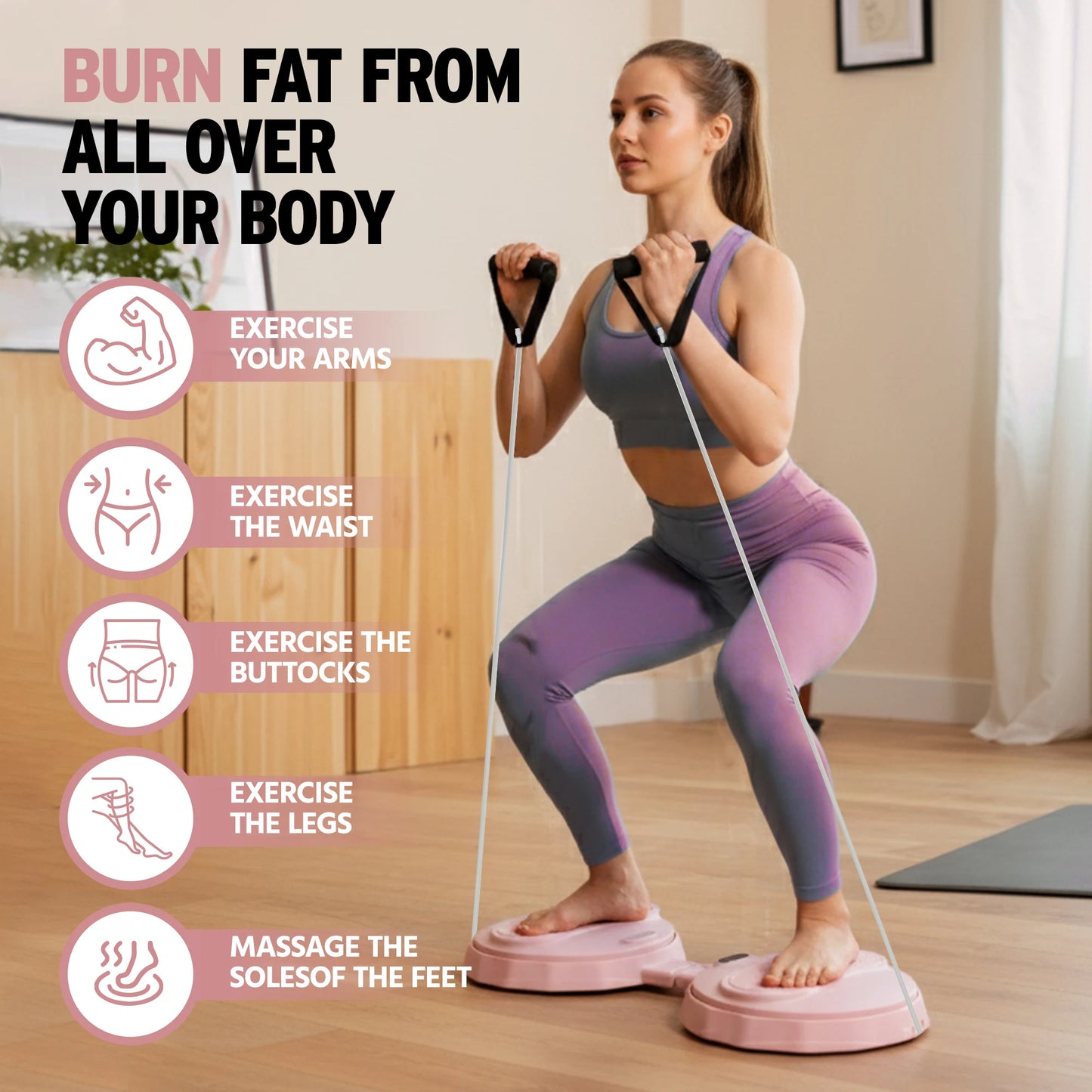 Waist Twister Machine Exercise Tool, Ab Twister Board with the Smart/LED Digital Monitor, Noiseless Ab Twister for Home Gym
