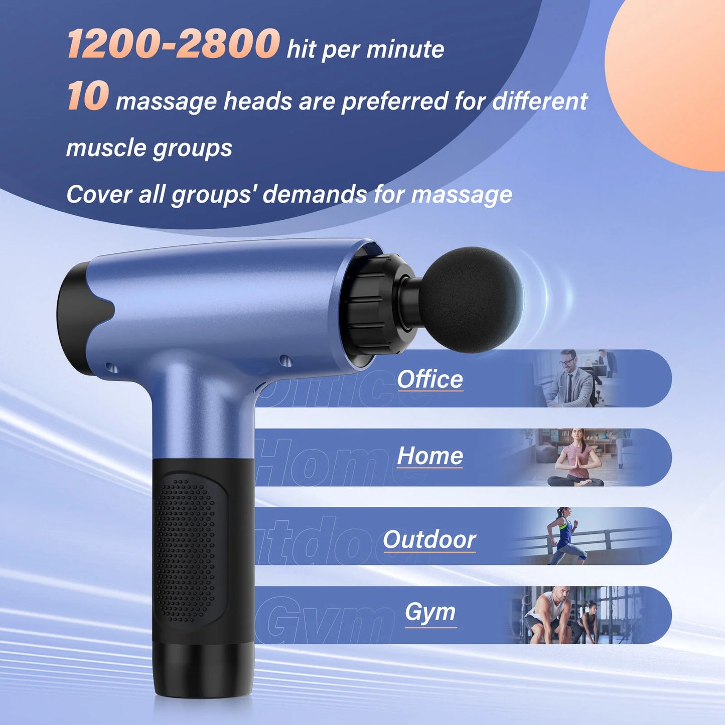 SEJOY Massage Gun  30 Speed Deep Tissue/for Athletes Percussion Massager 10 Heads Electric Massager