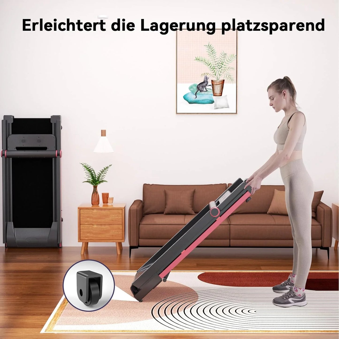 3.5HP Foldable Treadmill 350lbs Adjustable 6% Incline Walking pad/for Home/Office LCD APP Data Treadmills 10MPH Exercise Machine
