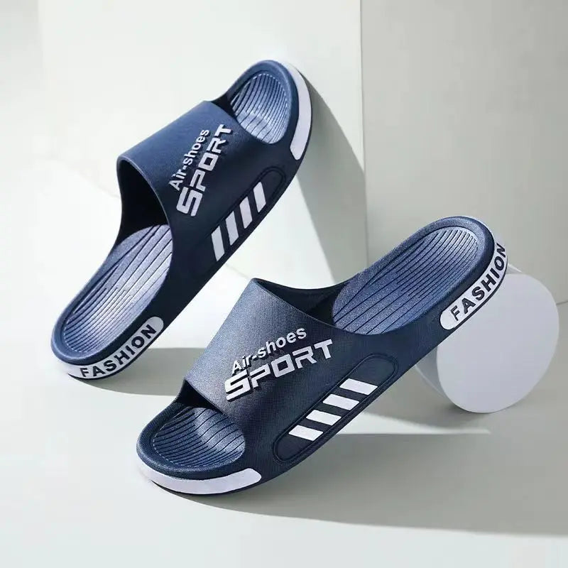 Fashion Men's Slippers PVC Soft Sole Non-slip Slides Casual/Outdoor Flip Flops Home Slippers New
