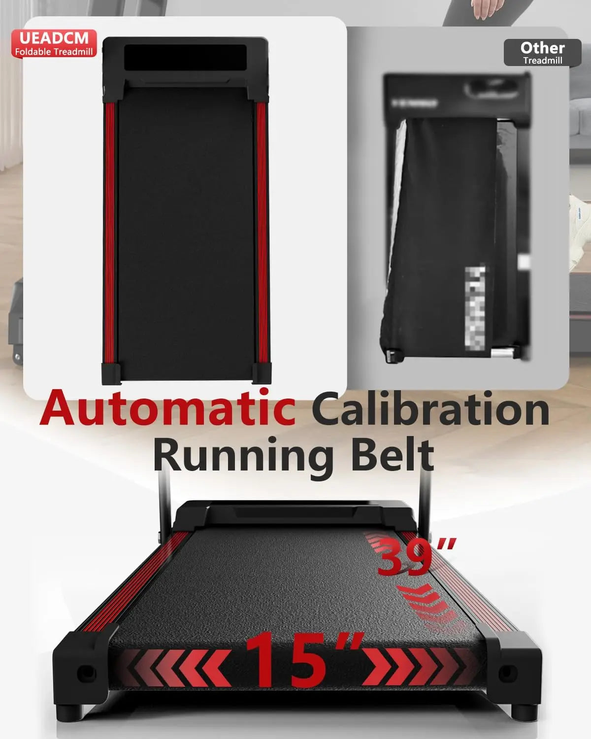 7.5 MPH, Quiet Treadmill for Home Use with Shock Absorption/16 Workout Modes, Portable Treadmill for Running Walking