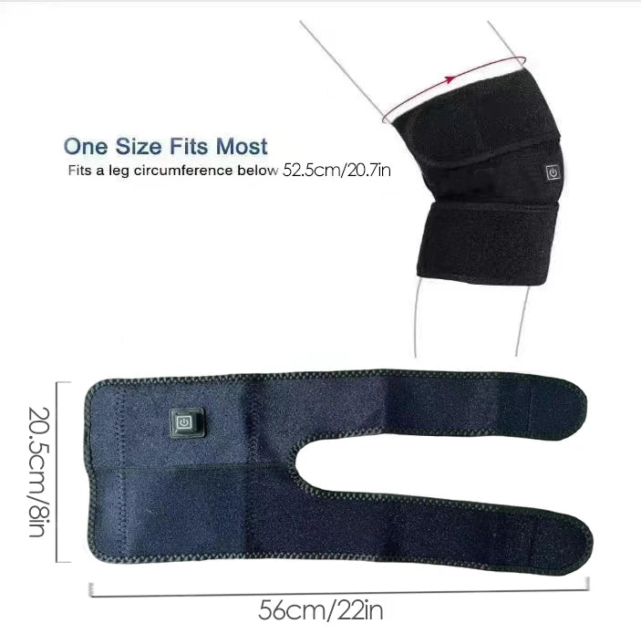 Electric Knee Heating Pad Heated Knee Brace Support/for Arthritis Joint Old Cold Leg Knee Warmer