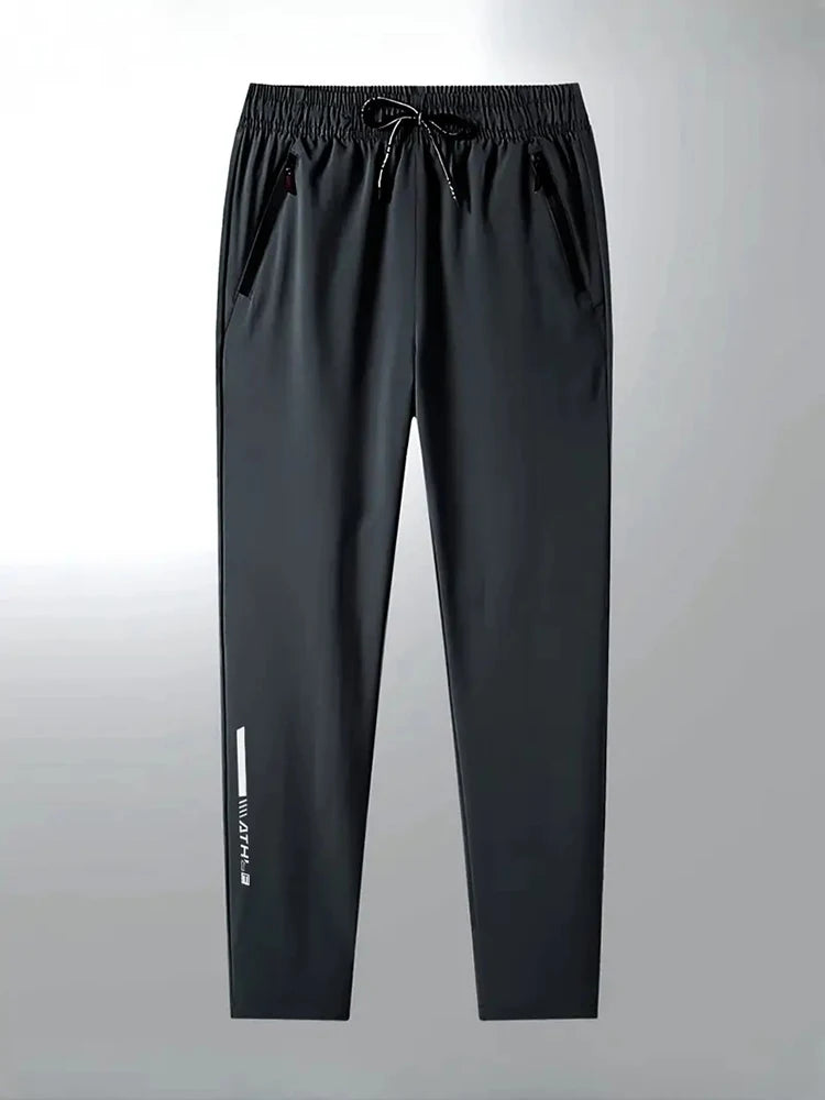 Men's Casual Straight Long Pants Stretch Elastic Waist Jogger/Classic Blue Black Gray Male Brand Trousers Plus Size