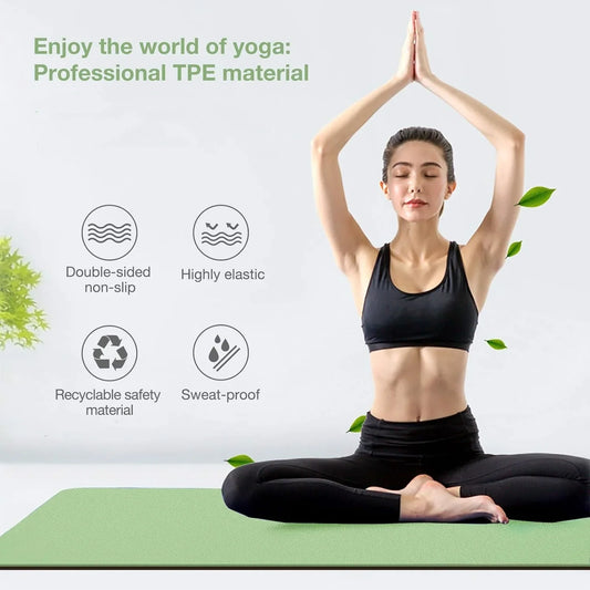 TPE yoga mat is environmentally friendly odorless elastic waterproof/ and anti slip It is a professional yoga mat