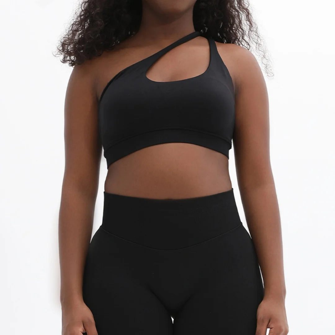 D LOGO Sports Seamless Yoga Bra/Pilates Chest Hollow Back Yoga Workout Bras