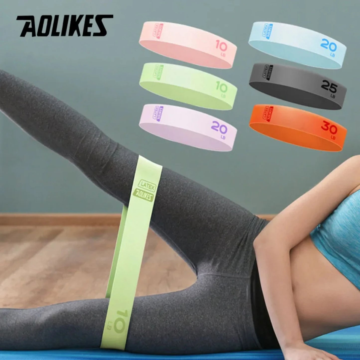 New 1PCS Portable Fitness Resistance Bands Workout Rubber Bands/Yoga Gym Elastic Strength Pilates Yoga Equipment