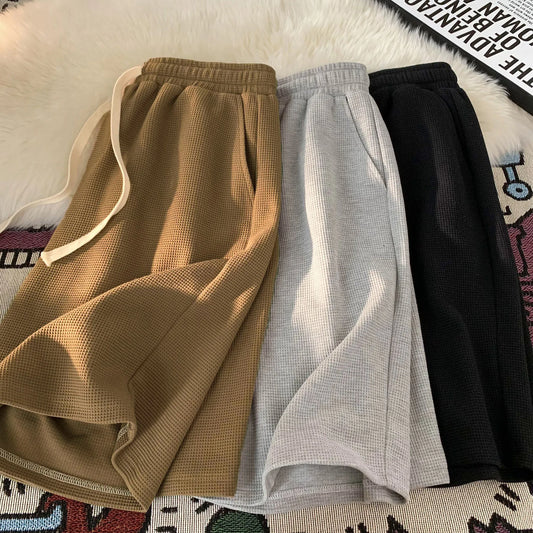 Korean Style Walf Checks Shorts For Men Casual Loose Fit Summer/New Arrival Trendy Brand Youth Sportswear Five Minute Shorts