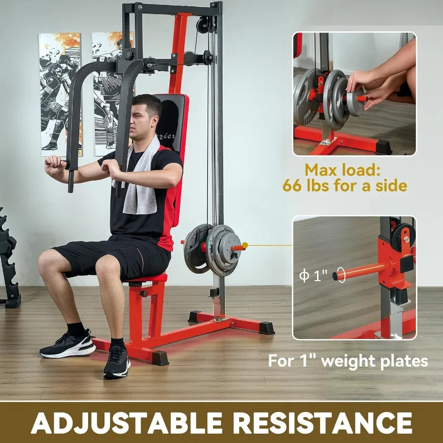 Chest Fly Machine and Chest Press Station Delt Machine Home Gym Equipment/for Chest Back Pectoral Rear Deltoid and Shoulder Training
