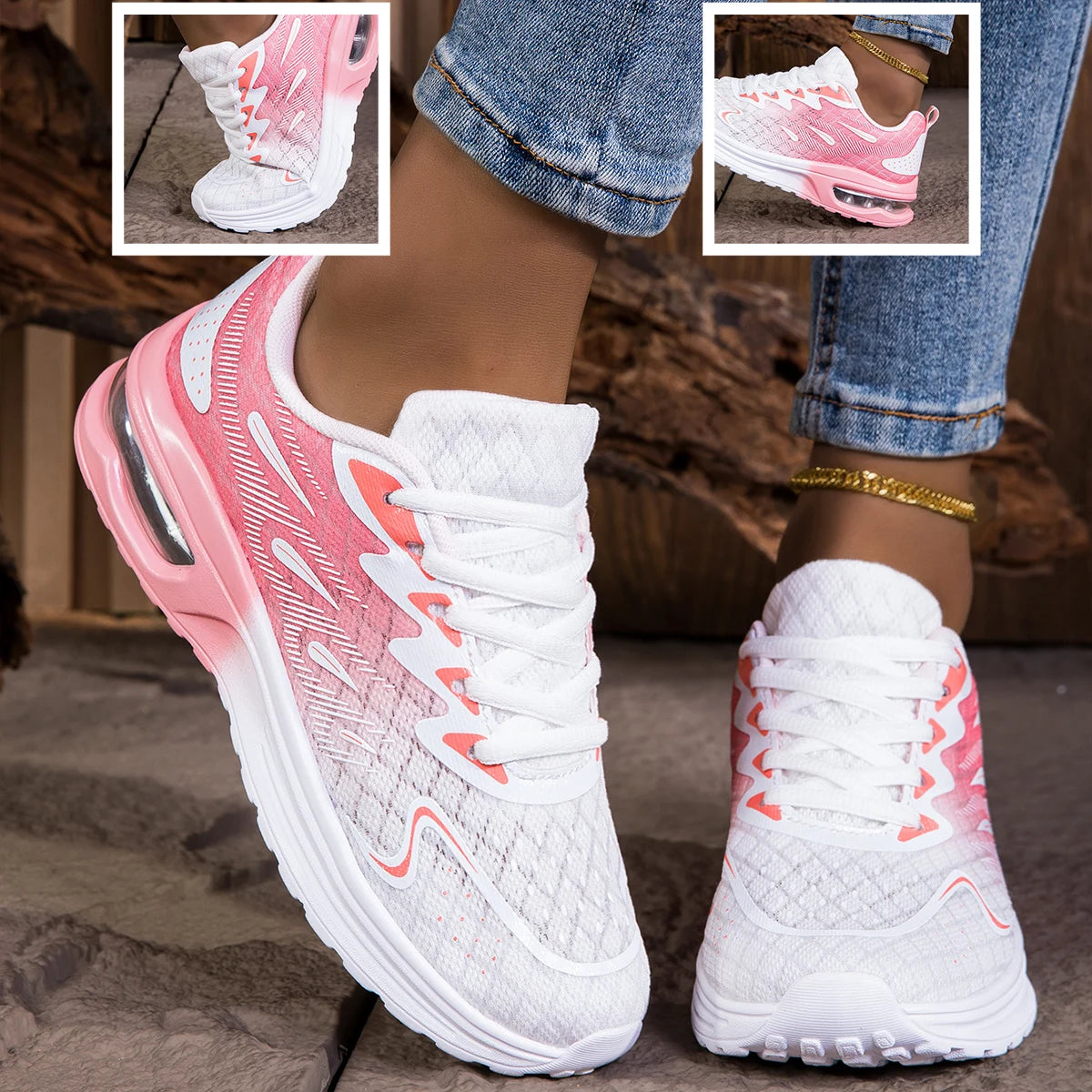 Women Sneakers Shoes Breathable Lightweight Running Shoes/Non Slip Wear Resistant Comfortable Women's Walking Shoes Woman
