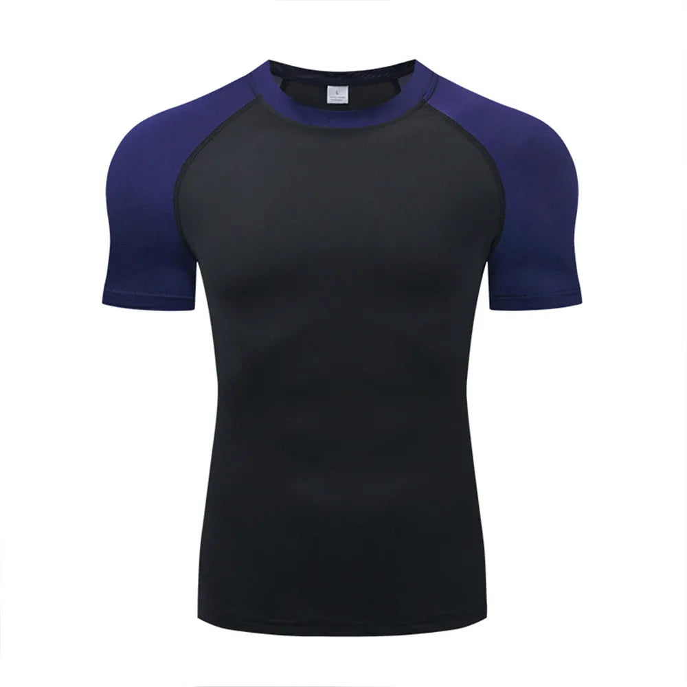 Men's T Shirt Outdoor Training Fitness Gym Jogging Running Sweatshirt/Man Compression Shirts Tight Elastic Breathable