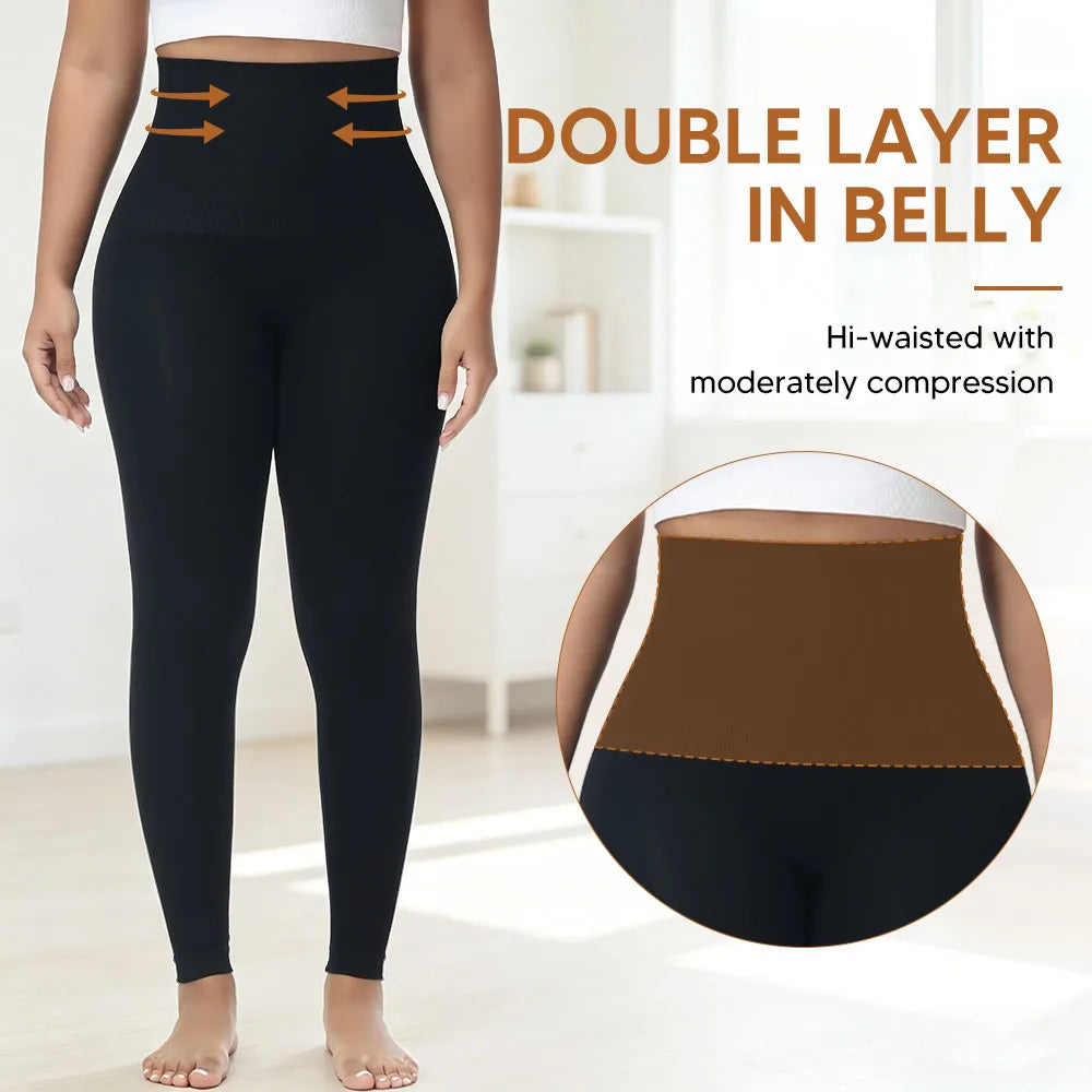 Vaslanda High Waisted Tummy Control Compression Leggings for Women/Women's Soft Yoga Pants for Running Non See Through Plus Size