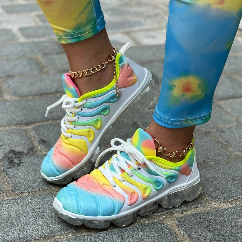 New Candy Color Men Transparent Bottom Sneakers/Running Shoes Women Hiking Shoes Couple Autumn Rainbow Sports Shoes