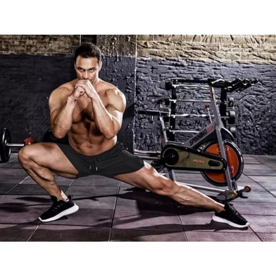 Men's 2 Pack Gym Workout Shorts Quick Dry Athletic Shorts/5 Inch Lightweight Sports Running Shorts with Pockets