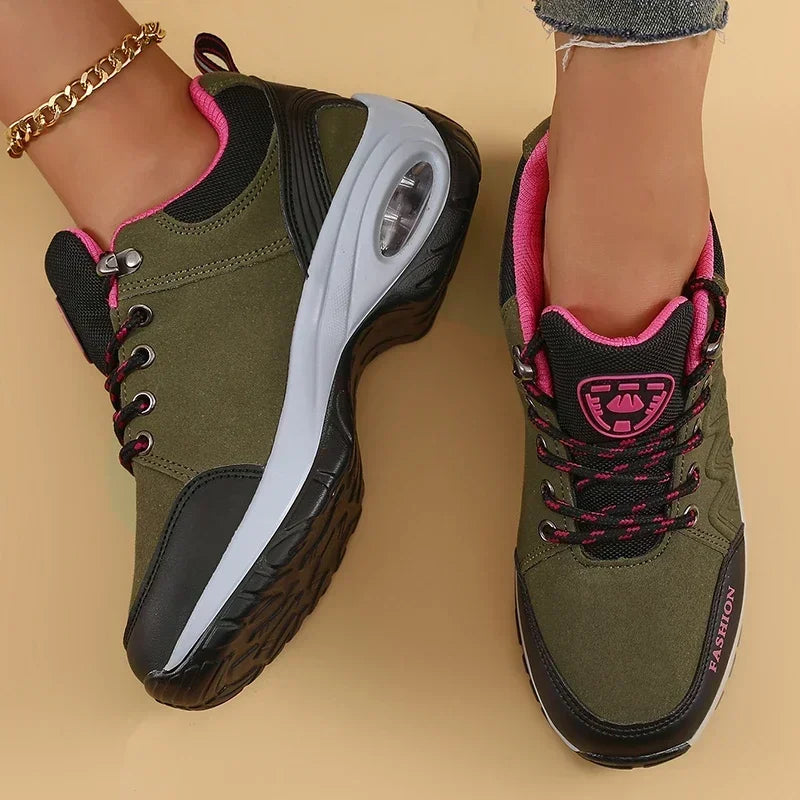 Women's Hiking Shoes Fashionable Luxurious Wedge Running Shoes/Shock-absorbing Breathable Comfortable Outdoor Camping Sneakers