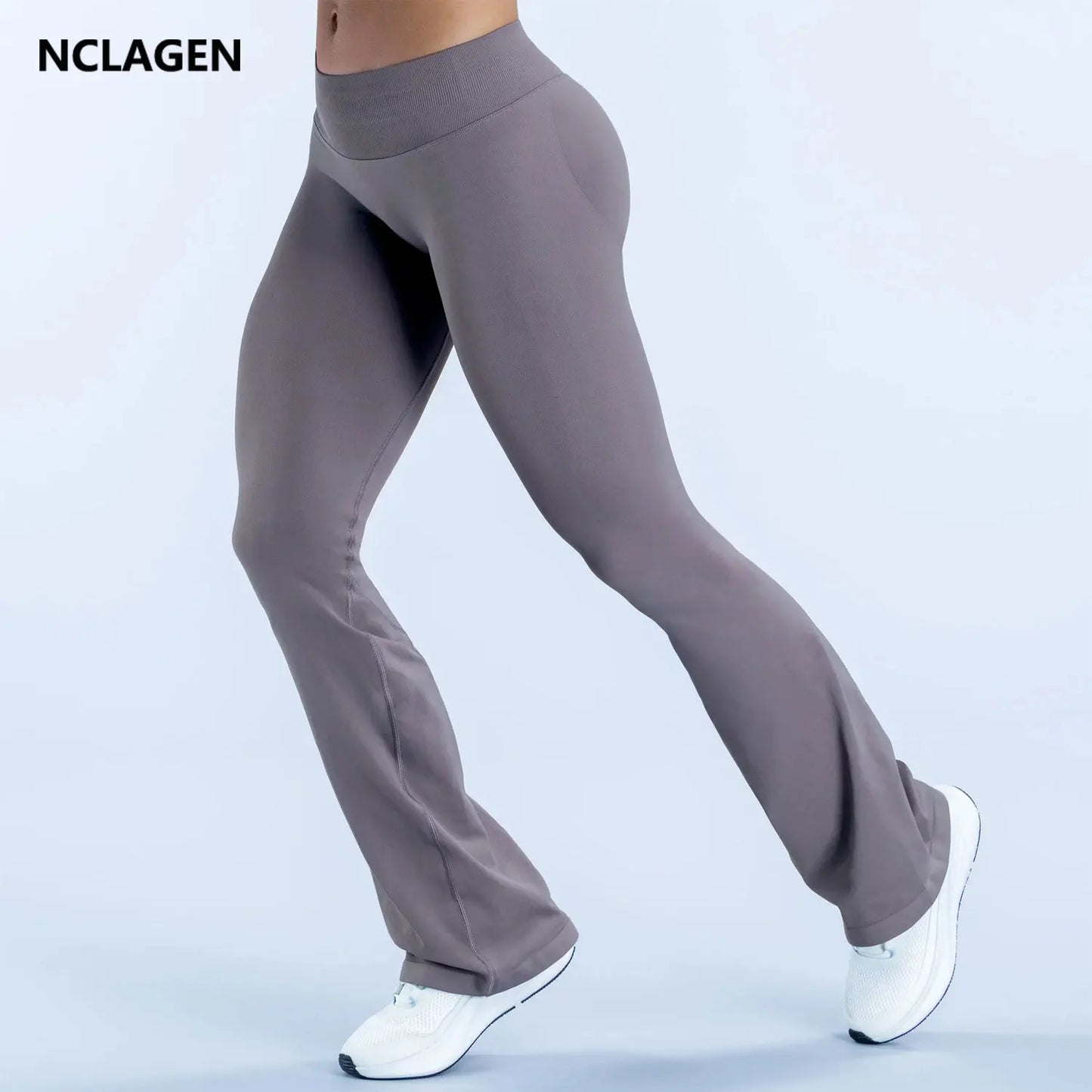 NCLAGEN Flares Gym Clothes Woman Seamless Pilates Yoga Leggings/Scrunch Booty Peach Hip Lifting Fitness Workout Sports Pants