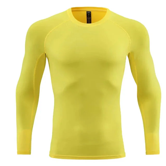 Men Long Sleeve Slim Tops Tees Sportswear Gym Fitness/Compression T-shirt Running Outdoor Jogging Tight Quick Shirt