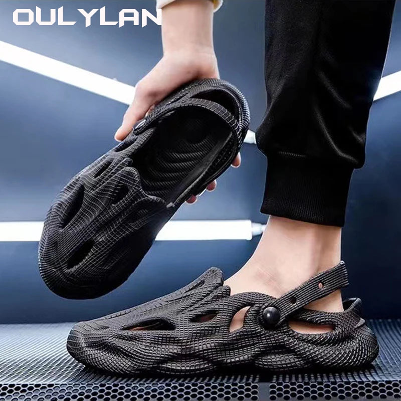 Light Men's Slippers Summer Sandal Shoes for Men Outdoor/Wading Platform Sandals Soft Beach Antiskid Sports Male Slides