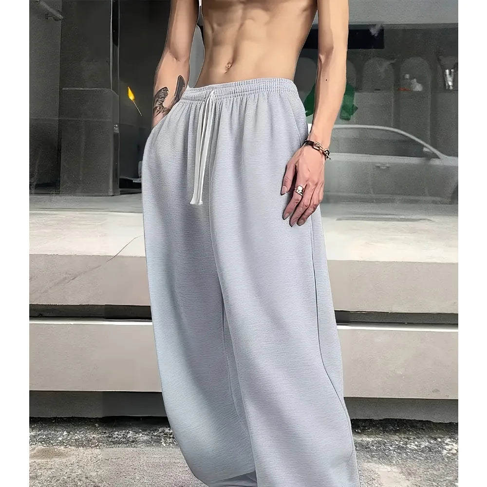 American Street Men's Casual Sports Outdoor Loose Straight/Leg Pants Spring New Product Suitable for Both Men