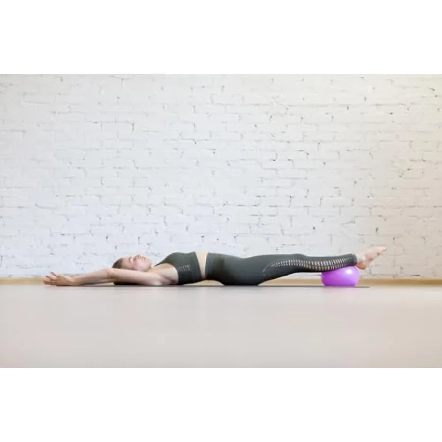 Small Exercise Ball Between Knees 6 inch Pilates Ball/with Needle Pump Mini Yoga Ball for Core Stability Workout Fitness