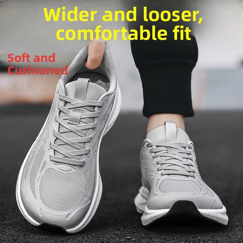 Wide Toe Running Shoes 4E Dynamic Thick Outdoor Fitness Men's Shoes/Foot Cross-Border Shoes Comfortable Breathable