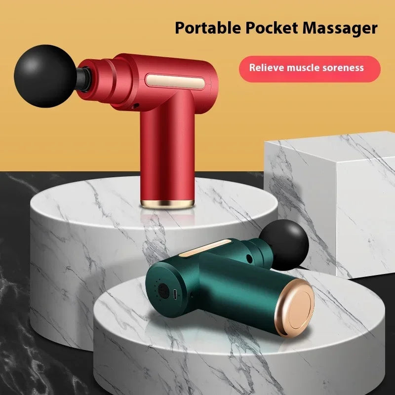 New Portable Fascia Gun Deep Tissue Massage Mini Lightweight/and Adjustable Speed Massage Equipment Suitable for the Whole Body