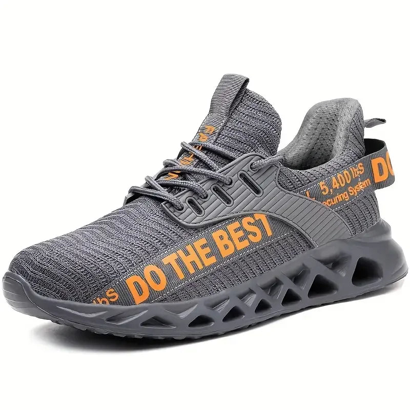Steel Toe Work Safety Sneakers for Men Lightweight/Anti-Smash Anti-Puncture Protective Shoes
