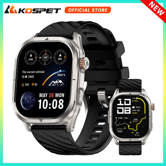 KOSPET MAGIC P10 GPS Smartwatch For Men Anti-Fingerprint AMOLED Screen/Dual-Band GNSS IP69K 5ATM Waterproof 180+ Sport Mode