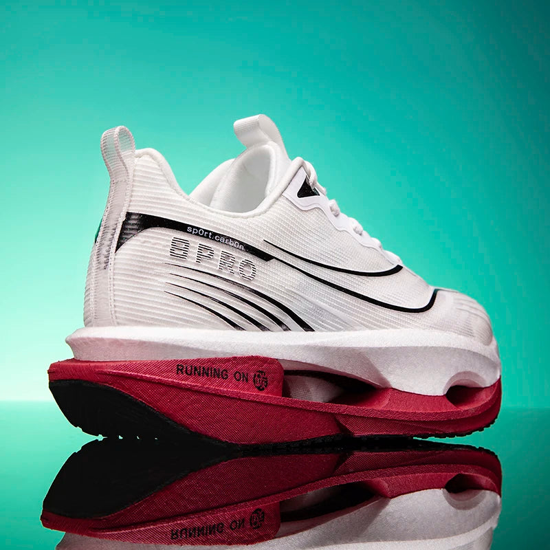 Men Breathable Mesh Comfortable Sports Shoes Fashion Color-Block/Sneakers Carbon Plate Support Light Rebound Running Shoes