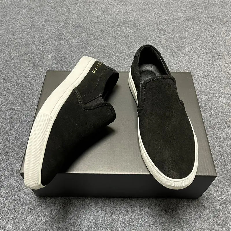 Men's COM Design Commute Casual Shoes Genuine Suede/Slip On Loafers Flat Sole Versatile Everyday Use