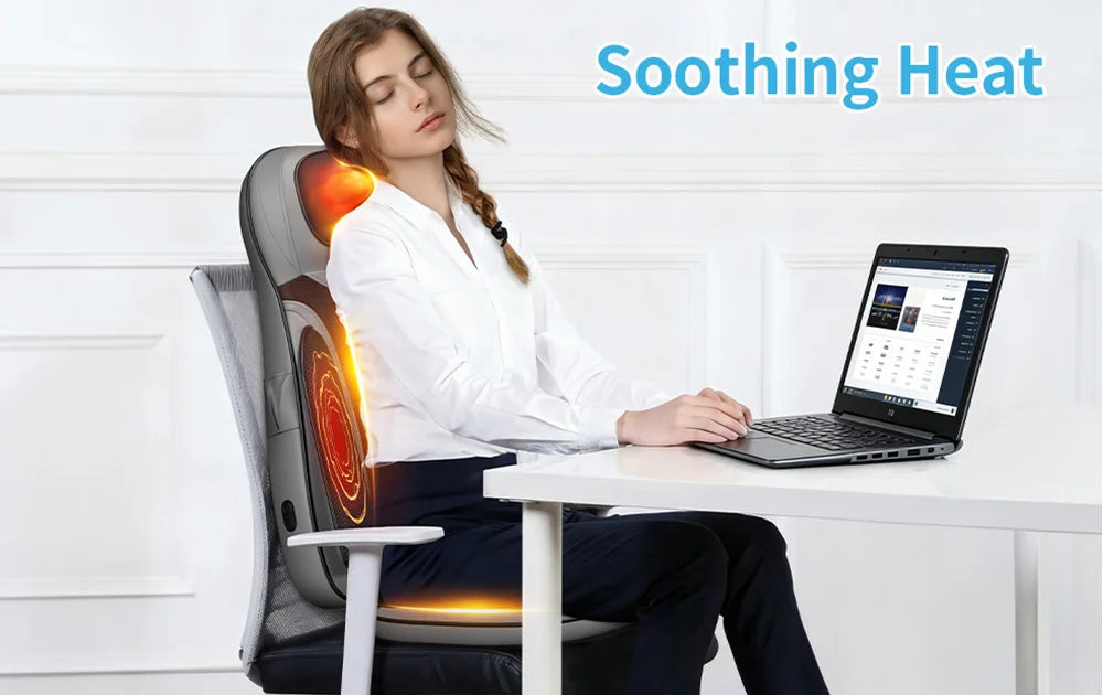 Shiatsu Neck Back Massager with Heat Adjustable Massage Chair Pad/Back Support Massage Seat Cushion for Full Body Massager