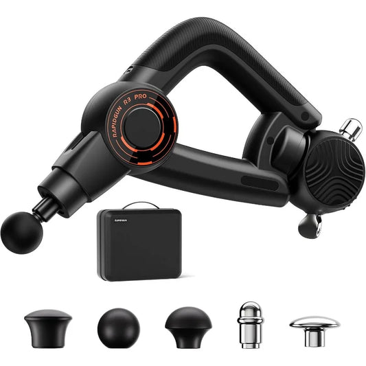 R3 Pro 3-in-1 Massage Gun with Vibration18mm Amplitude & 6500RPM/Deep Tissue Percussion Massager for Pain Relief in Back