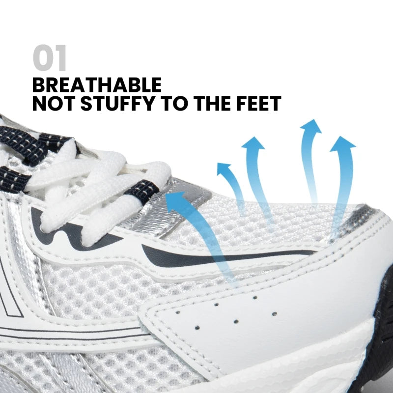 Baasploa Women Sports Shoes Outdoor Lightweight Breathable Jogging Sneakers/Female Casual Mesh Anti-slip Lace Up Running Shoes