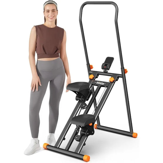 Foldable Stair Stepper Machine - Vertical Stair Climber for Home Gym/Full-Body Cardio Workout Equipment