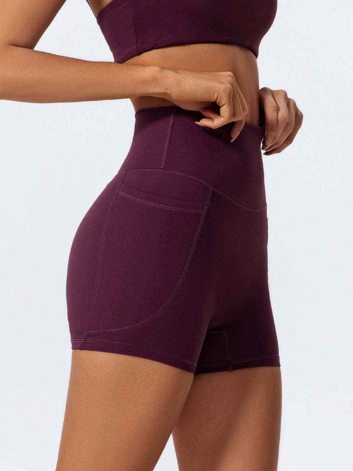 Hearuisavy Women Summer High Waist Shorts with Pockets/Quick Dry Yoga Cycling Gym Workout Sports Bottoms