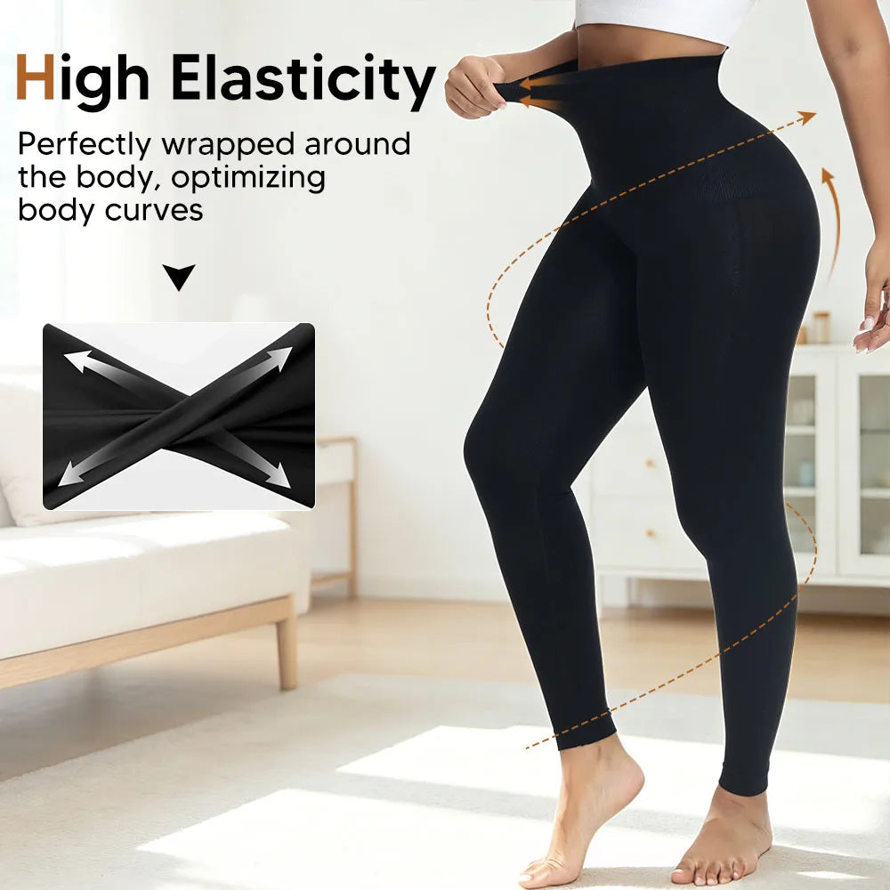 Vaslanda High Waisted Tummy Control Compression Leggings for Women/Women's Soft Yoga Pants for Running Non See Through Plus Size