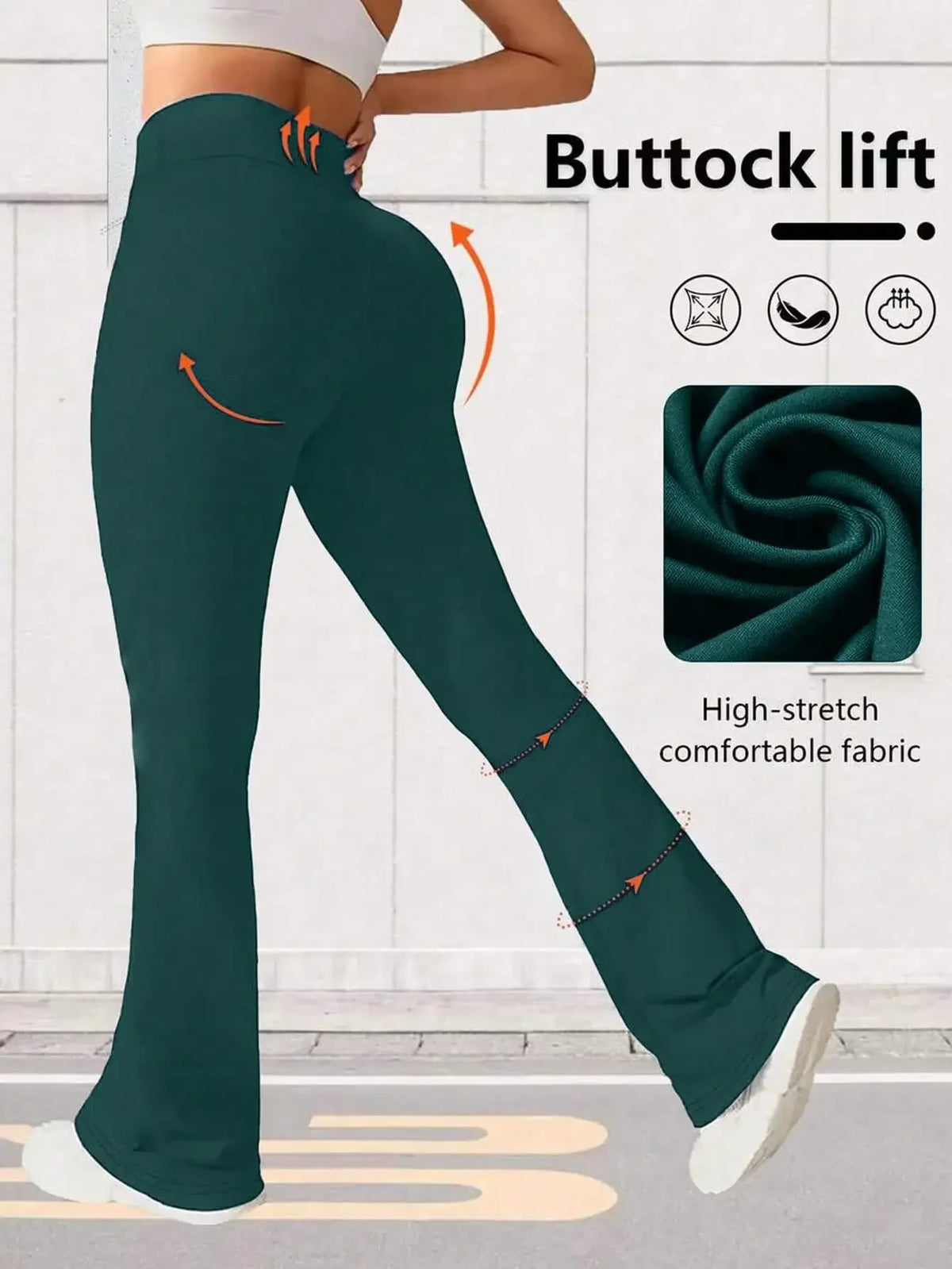 Women's High Waist Flare Yoga Pants Wide Leg Yoga Pants/Loose Casual Sports Leggings For Fitness