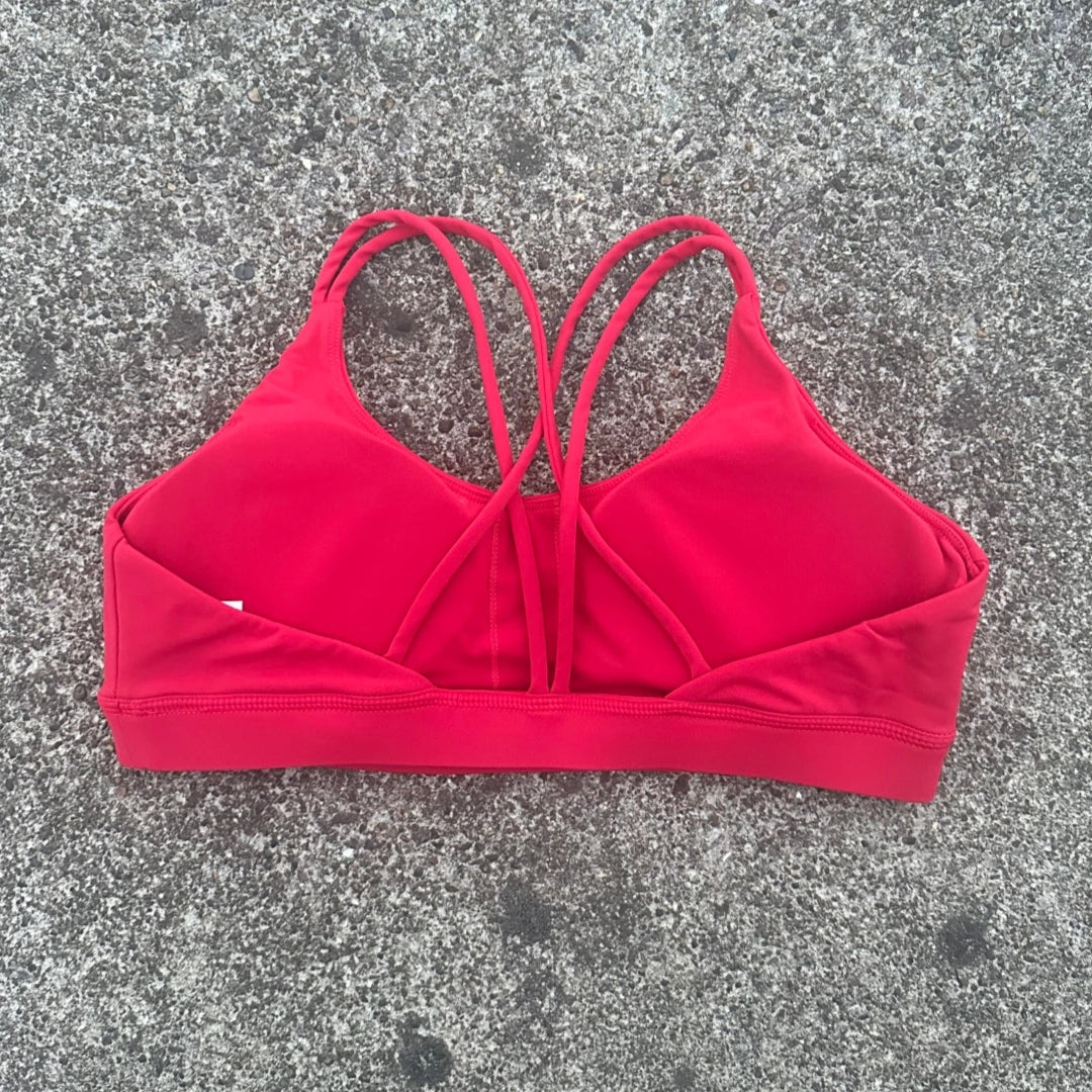 Solid Color Cross Fitness Bra Soft High Strength Women Tight Sport Top/Comprehensive Training Gym Yoga Underwear With Chest Pad