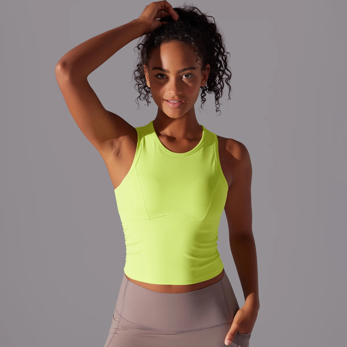 Sleeveless Yoga Vest Slim Sportswear  Stretchy Slim Sports Bra/Breathable Pleated Tank Top Quick Dry Fitness Wear Sexy Slim Top