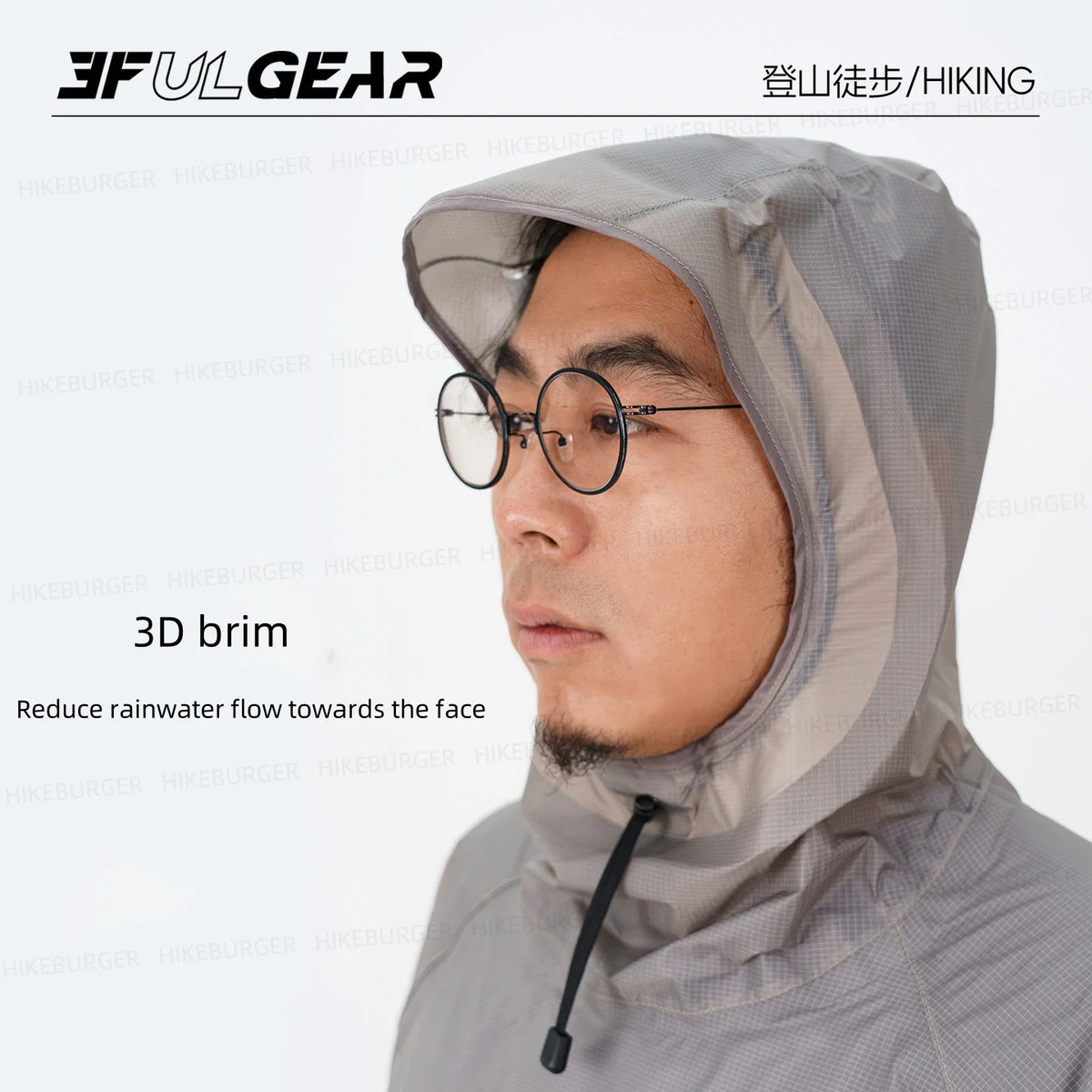 3F UL GEAR QingSuo Spilt Rain Poncho Outdoor Ultralight/Sleeve Rain Coats 15D Nylon Waterproof Hiking Cycling Jacket