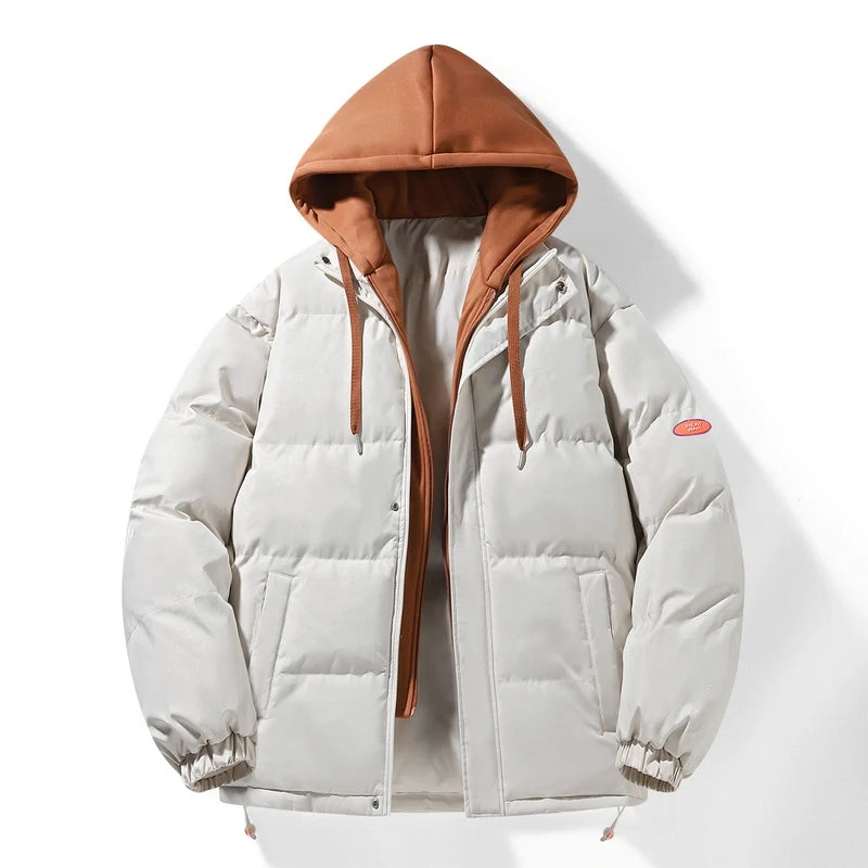 Fashion Men's Hooded Parka Jackets Thick Warm Outdoor Streetwear/Casual Winter Quality Male Puffer Jacket Couple Coats