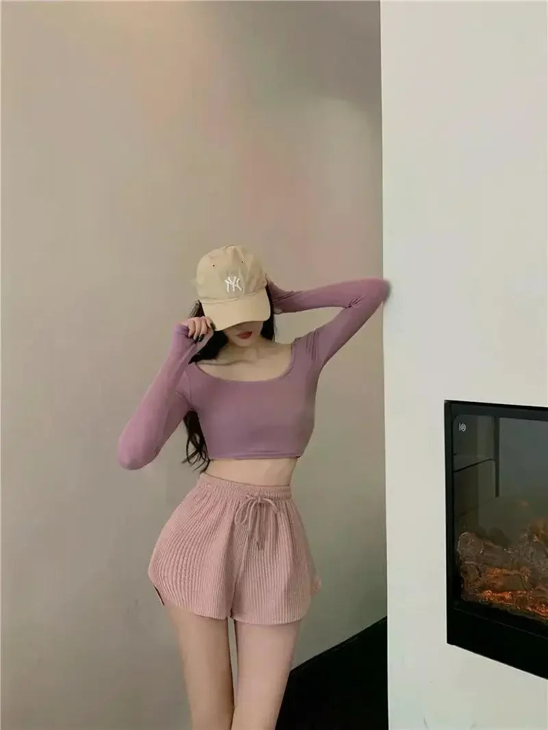 Women Gym Fitness Running Shorts Women's Summer Thin Style Loose/Casual Large Size Wide Leg High Waist A-word Sports Hot Pants