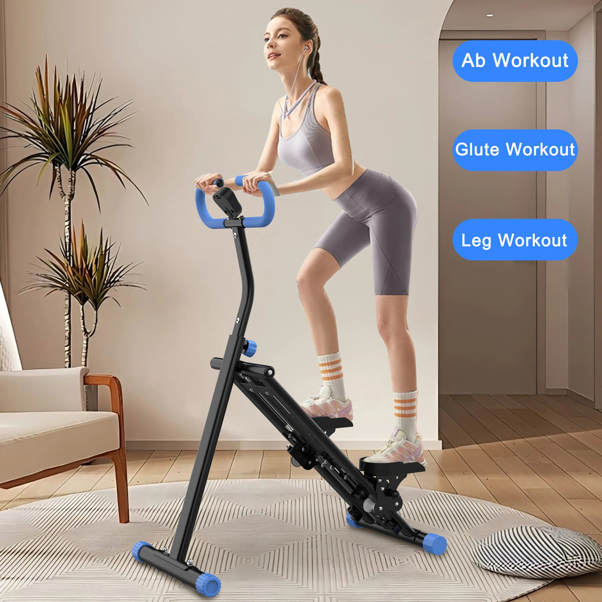 Vertical Climber Machine with Adjustable Resistance/Full-Body Workout Stepper with Stable Frame & Adjustable Handlebar