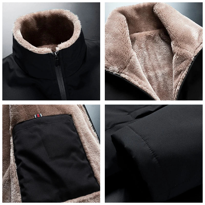 Men Winter Windproof Warm Thick Fleece Jacket Men Fashion/Casual Coat Men Autumn Brand Outwear Outdoor Classic Jacket Men