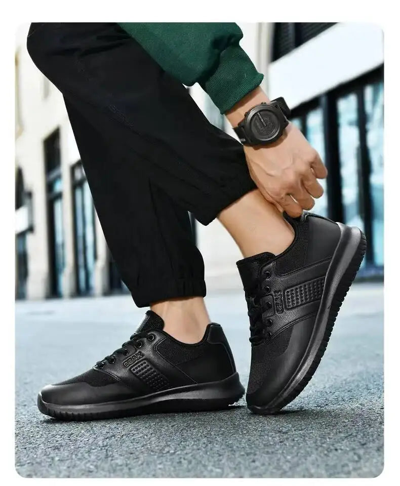 2026 Chef Non-Slip Four Seasons Breathable Hotel Work Light/Outdoor Men's Plus Size Casual Sports Walking Shoes