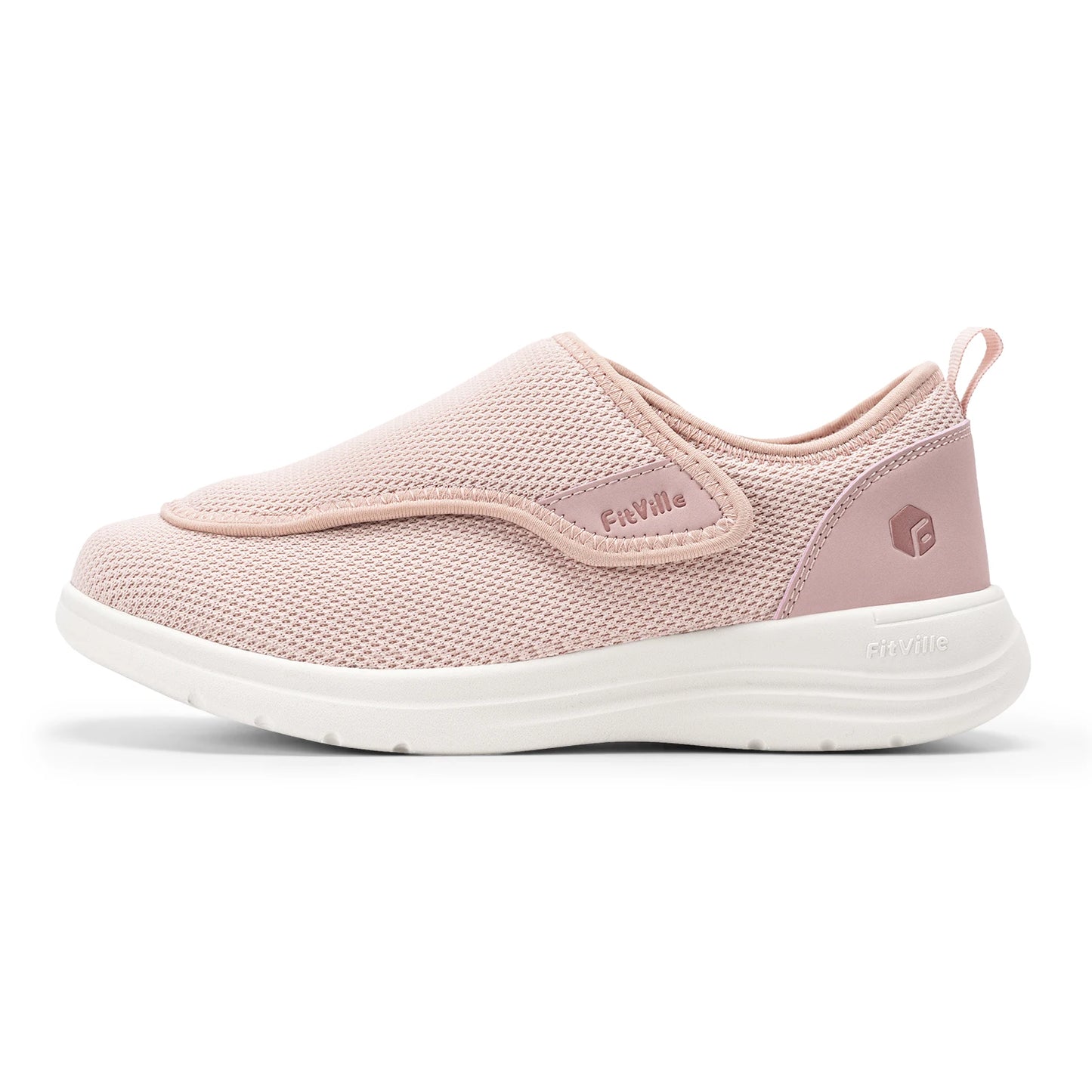 FitVille Wide Women's Diabetic Walking Shoes Adjustable Orthopedic/Comfort Sneakers for Elderly Women Foot Pain Relief Footwear
